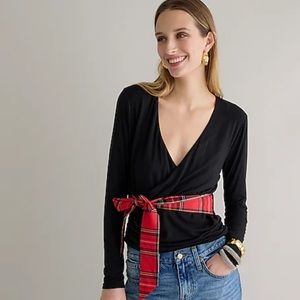 NWT J.Crew Long Sleeve Wrap Top